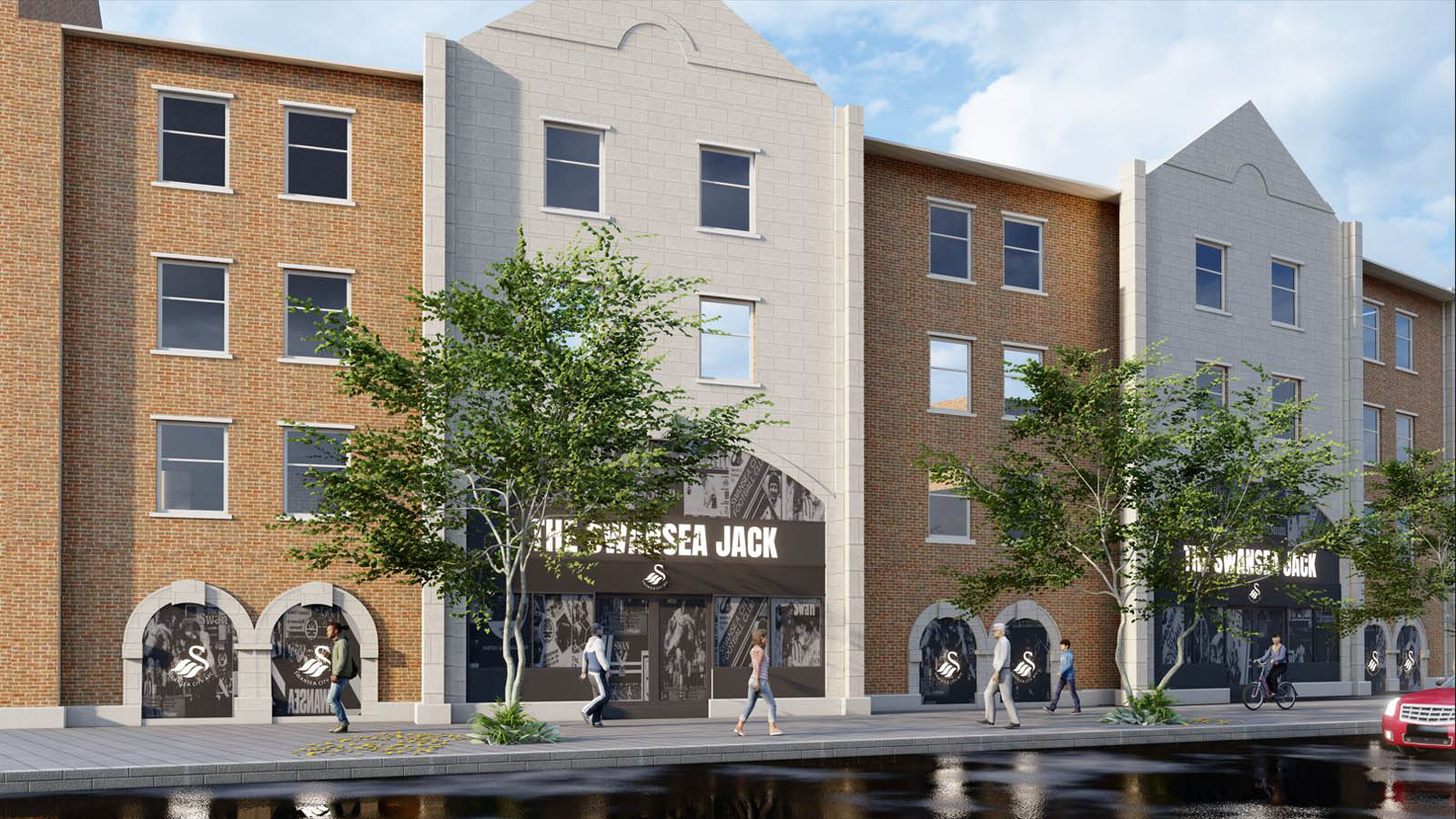 Outside of Swansea Jack - Render