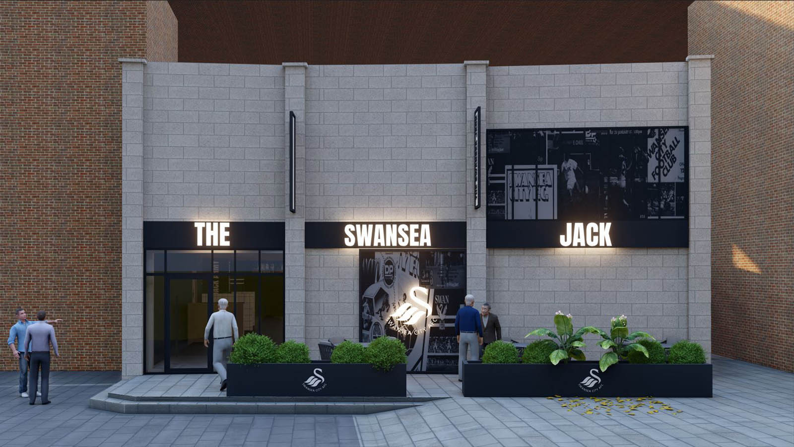 Outside of Swansea Jack - Render